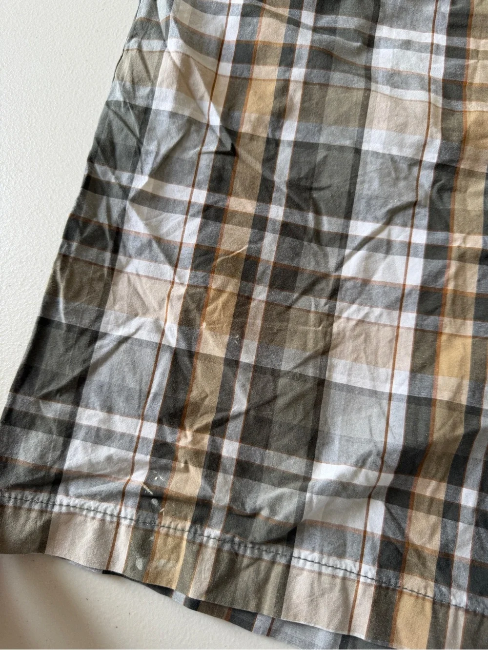 Vintage cotton PRONTO UOMO BLUE Plaid Flat Front Shorts